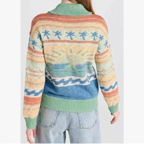 Faherty Women's Palm Isle Cardigan - Teal,‎ Medium - Teal / M 🌴 - Picture 3 of 6